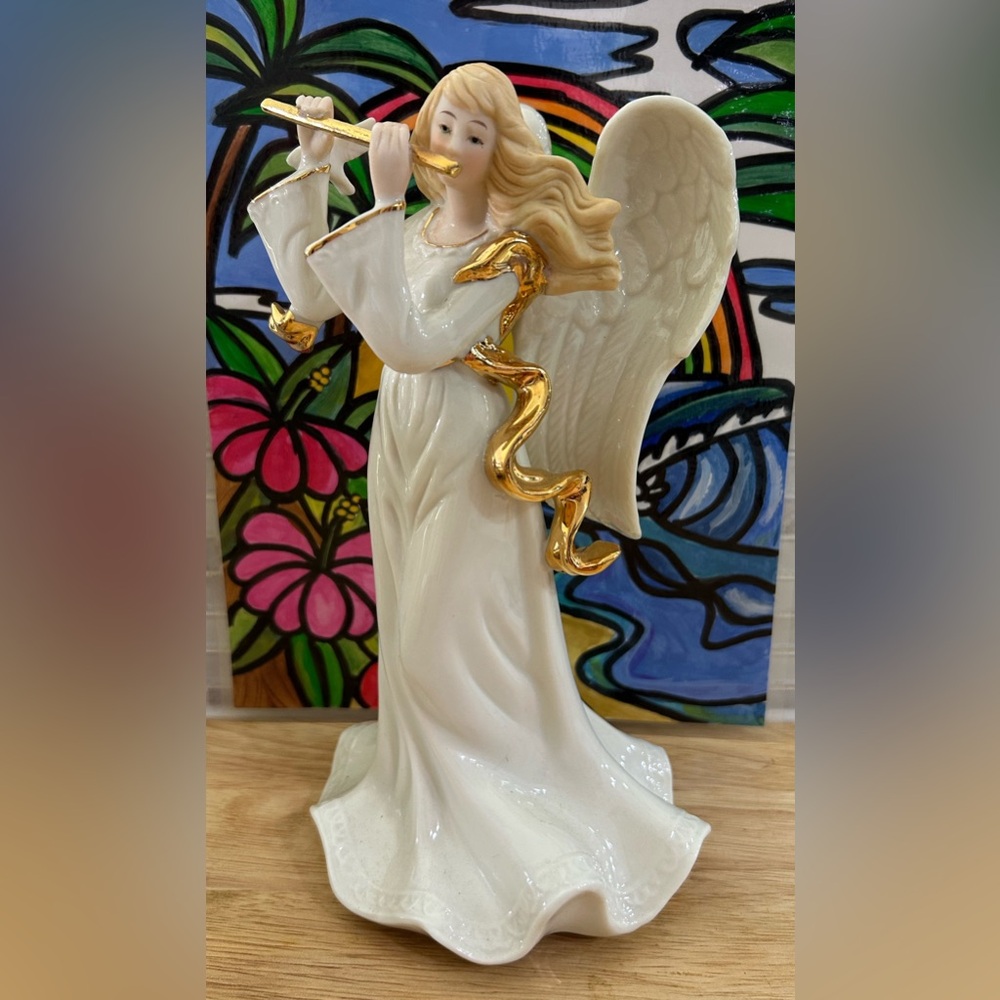 Porcelain Angel Music Box, “Ode to Joy”